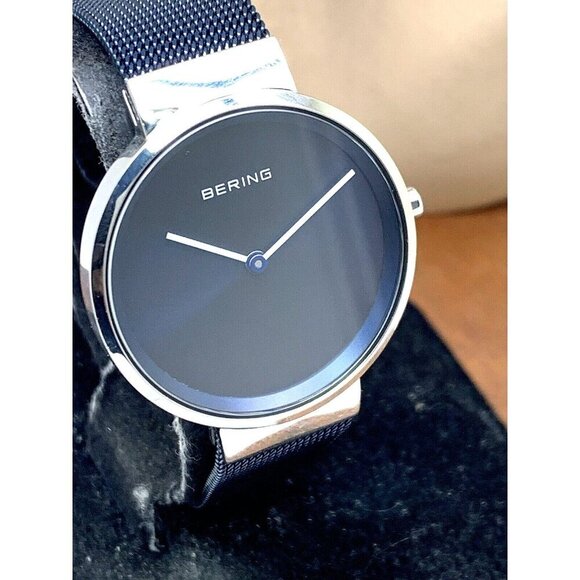 Bering Women's Watch 14531-307 Quartz Silver Blue Dial Mesh Stainless St… - Picture 1 of 13